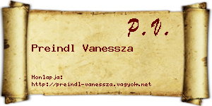 Preindl Vanessza névjegykártya